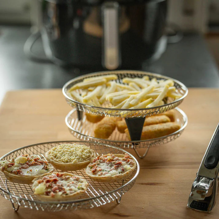 Stabelbare Air Fryer Racks | Plassbesparende steking gjort enkelt | Luvikno