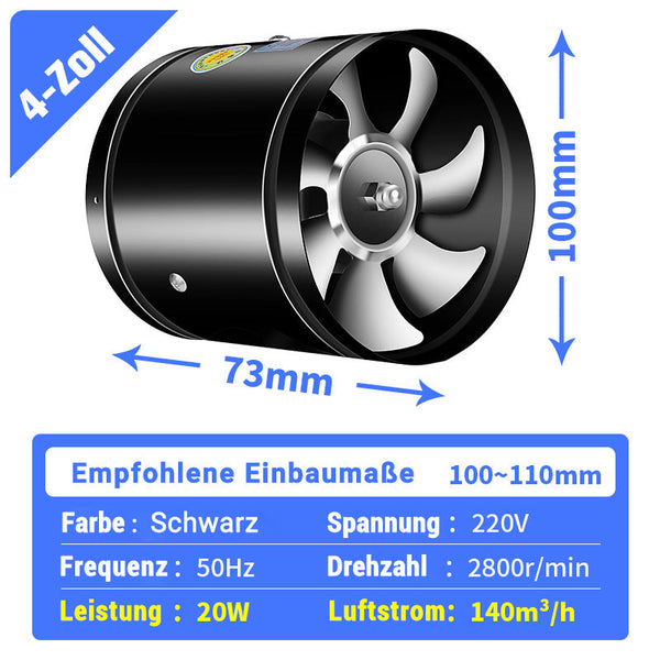 Super-Suction-Fan | Stille, kraftig utsugingsvifte | Luvikno