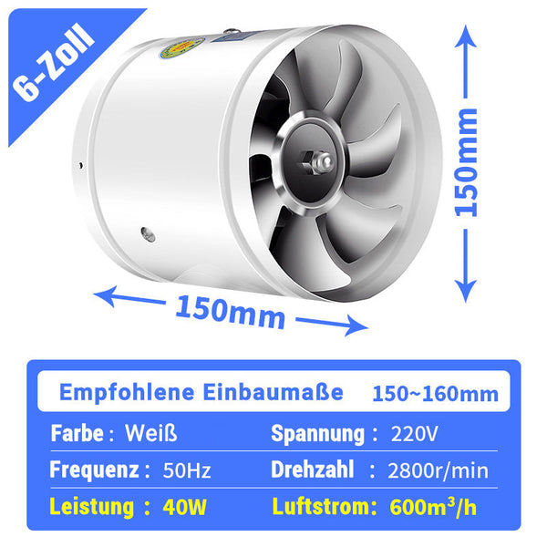 Super-Suction-Fan | Stille, kraftig utsugingsvifte | Luvikno