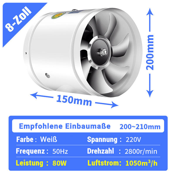 Super-Suction-Fan | Stille, kraftig utsugingsvifte | Luvikno