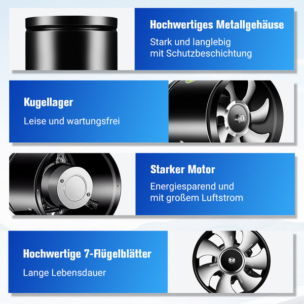 Super-Suction-Fan | Stille, kraftig utsugingsvifte | Luvikno