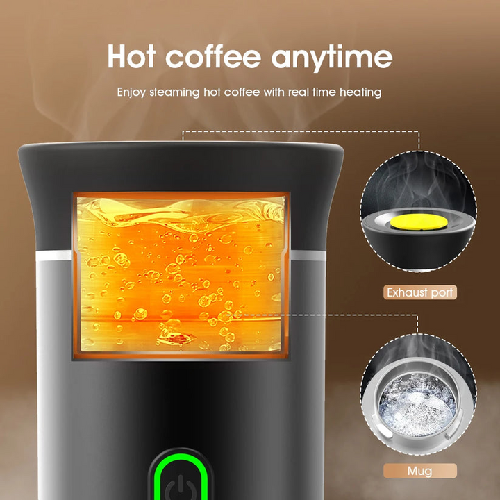 Bærbar kaffemaskin | Brygg hvor som helst og når som helst | Luvikno