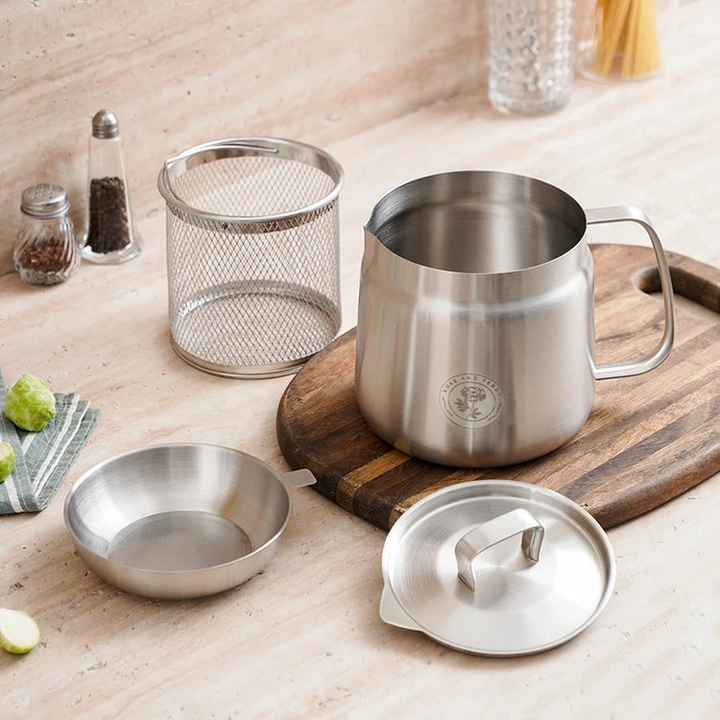Rustfritt stål frityrsteamer | Holdbar oljefiltrering | Skålheis