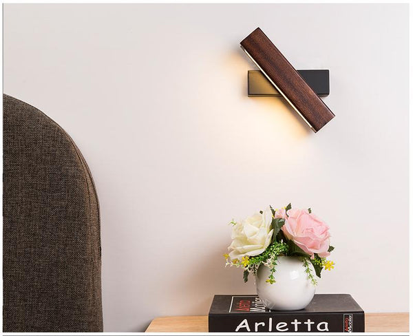 Nordisk svingbar LED vegglampe | Minimalistisk tredesign | Luvikno
