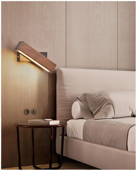 Nordisk svingbar LED vegglampe | Minimalistisk tredesign | Luvikno