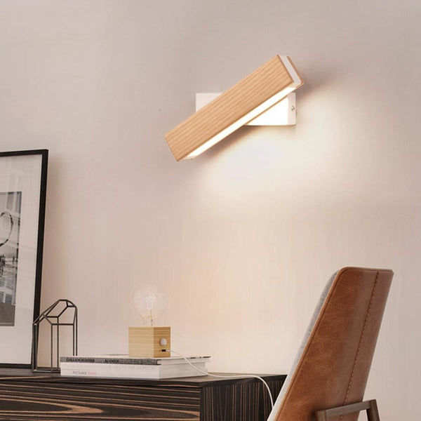 Nordisk svingbar LED vegglampe | Minimalistisk tredesign | Luvikno