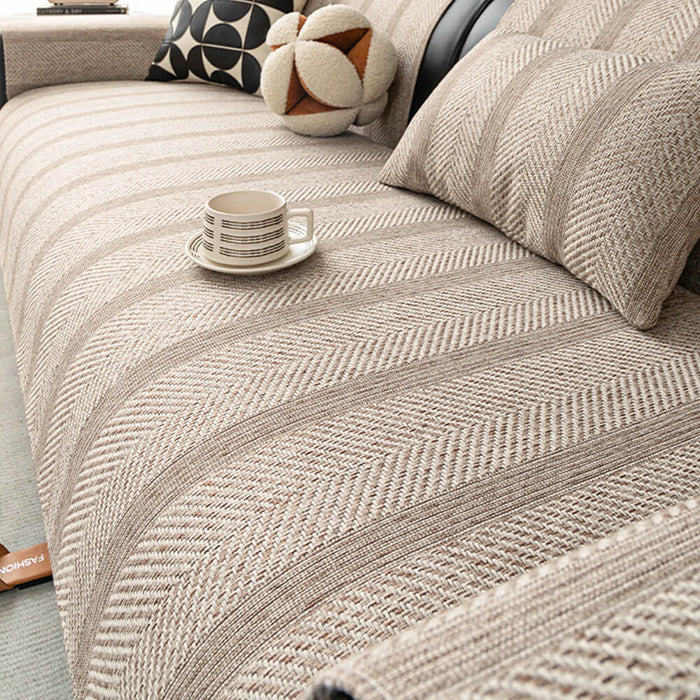 Minimalist Herringbone Sofa Cover | Pustende, kjæledyrvennlig beskyttelse | Luvikno