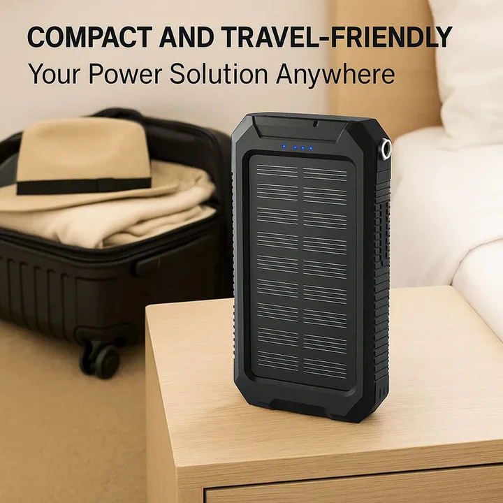 Luvikno | 30 000mAh Solcellelader Vanntett Power Bank Ekstern