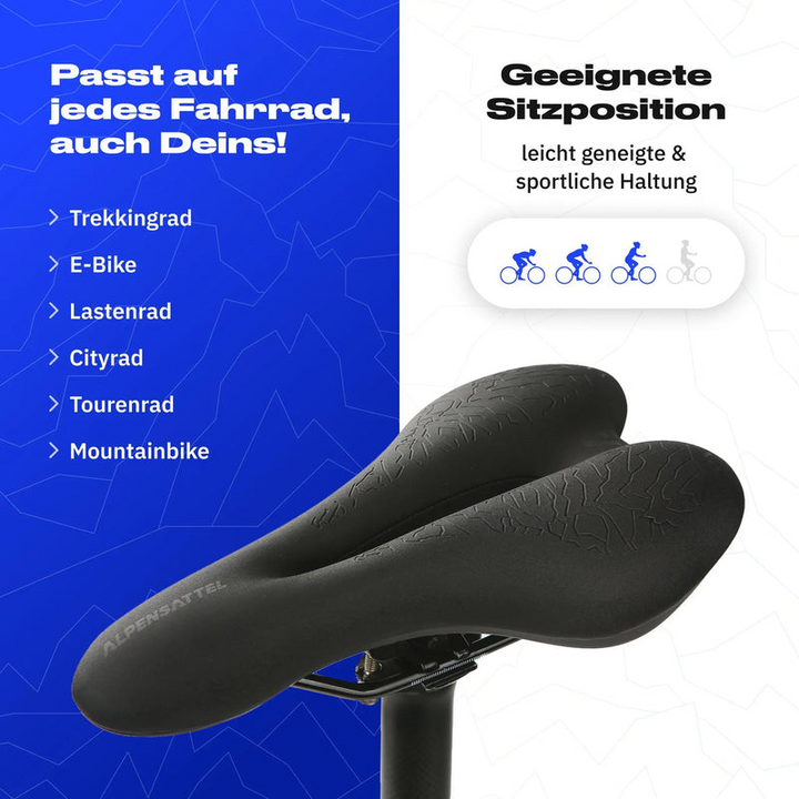 Ergonomisk sykkelsete | Ikke mer rygg- og rumpevondt | Luvikno