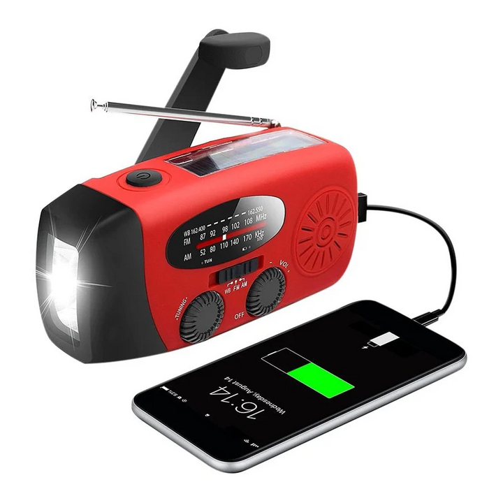 Luvikno | Alt i ett nødradio med solenergi og power bank