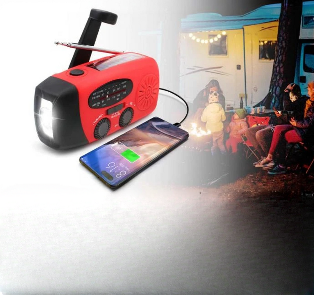 Luvikno | Alt i ett nødradio med solenergi og power bank