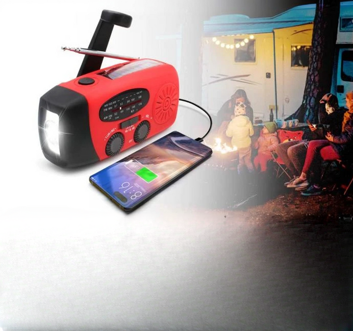 Luvikno | Alt i ett nødradio med solenergi og power bank
