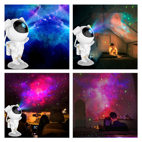 Starry Sky Astronaut | LED Galakse Prosjektor Nattlys for Soverom & Barn | Luvikno