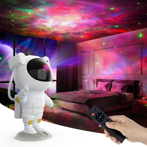 Starry Sky Astronaut | LED Galakse Prosjektor Nattlys for Soverom & Barn | Luvikno
