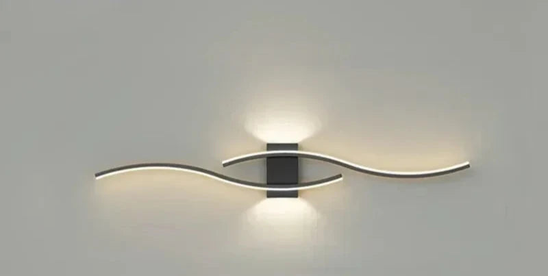 Moderne LED Vegglampe – Bølgeformet Design, Minimalistisk Stil | Luvikno