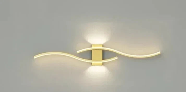 Luvikno | Lumivora Wave LED Vegglampe | Moderne Bølge Design | Energisparende & Stilig | 60×15 cm | Varm, Blendingfri Lys