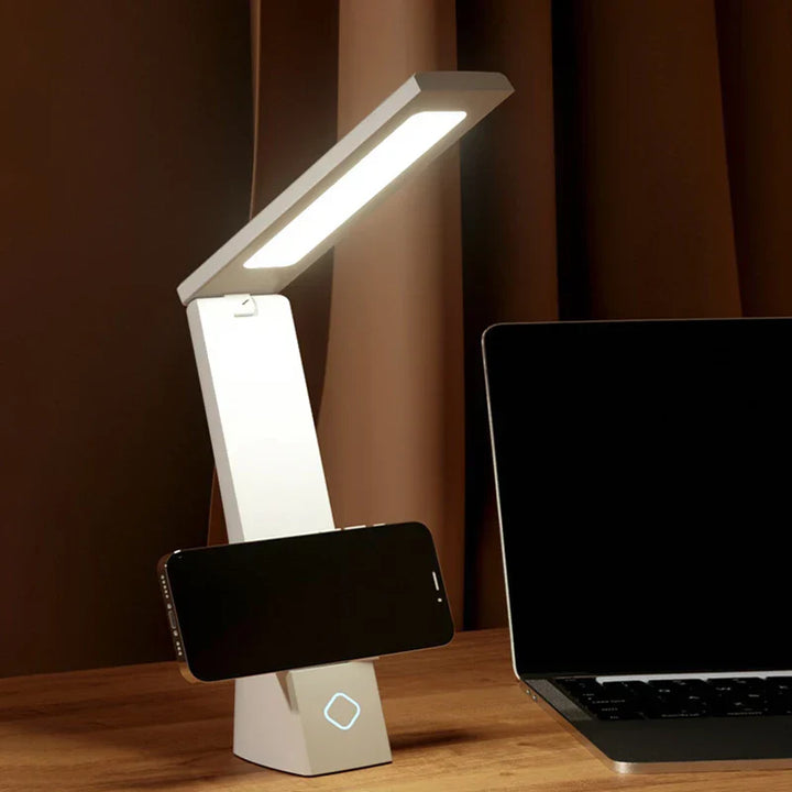 Dimbar LED Skrivebordslampe med Fleksibel Arm – Moderne USB Skrivebordlys for Kontor | Luvikno