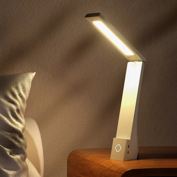 Dimbar LED Skrivebordslampe med Fleksibel Arm – Moderne USB Skrivebordlys for Kontor | Luvikno