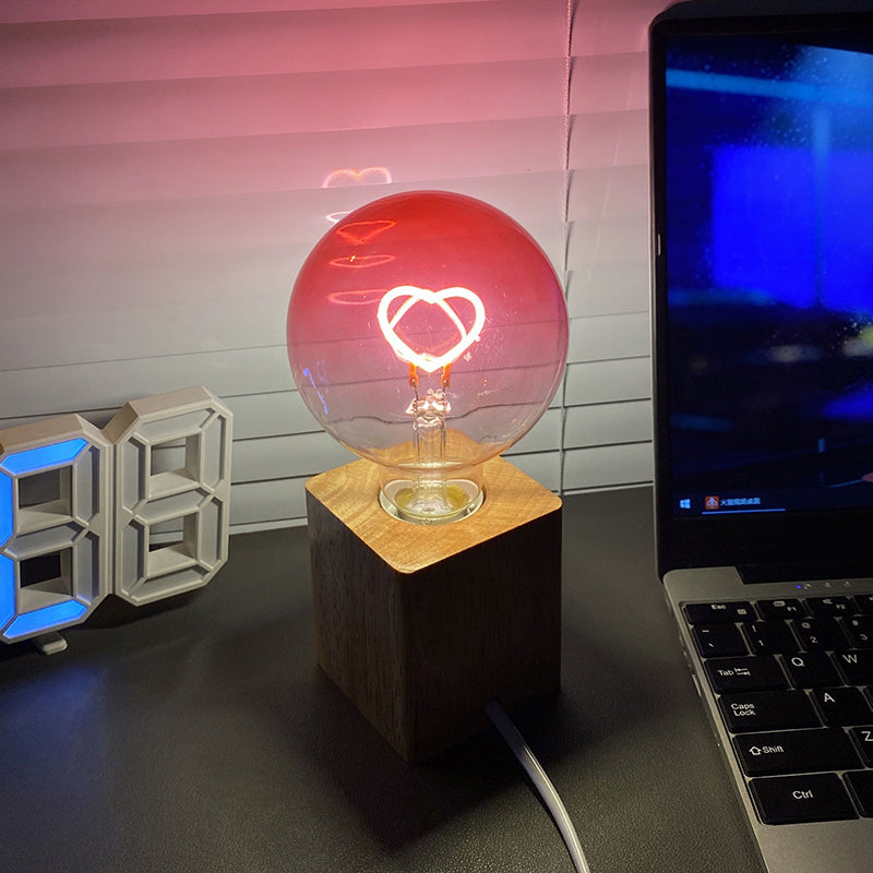 Rosa LED-pære med hjerte mønster – gradient | Luvikno