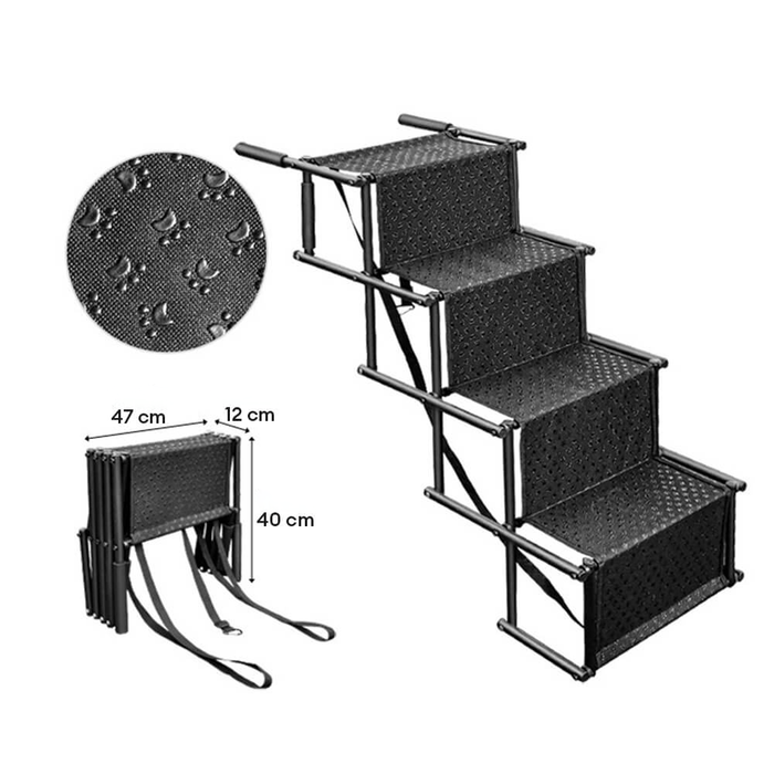 Folding Car Stair for Dogs | Safe Climbing for Puppies | Luvikno