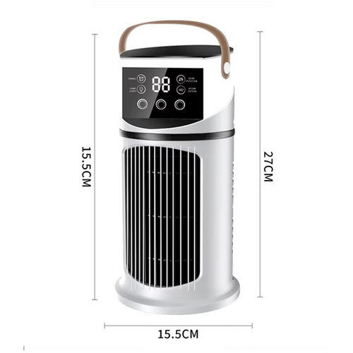 Luvikno | ClimaÉlan AirCooler | 3-i-1 dusjefan med luftfukter & LED stemningslys
