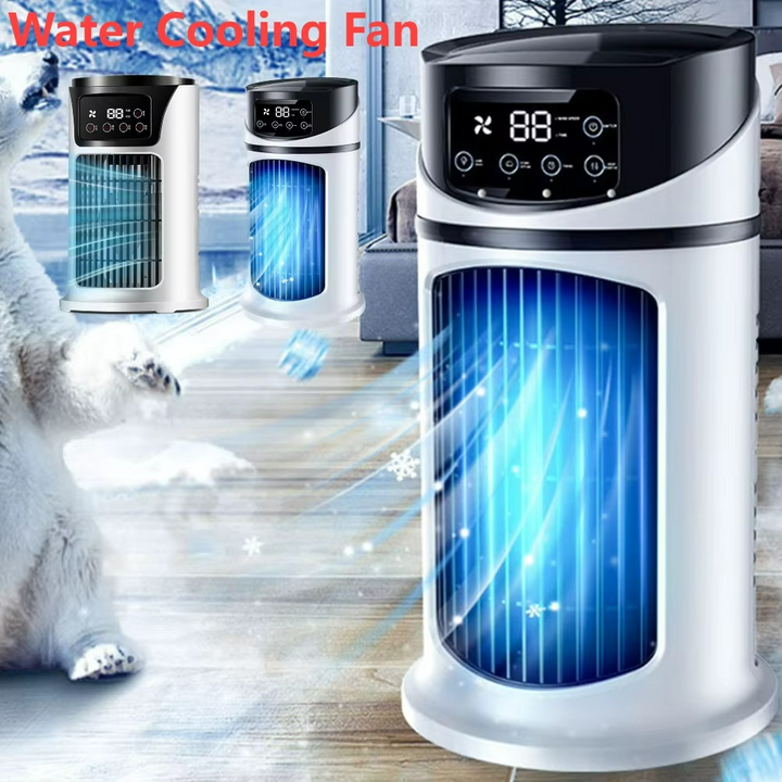Luvikno | ClimaÉlan AirCooler | 3-i-1 dusjefan med luftfukter & LED stemningslys