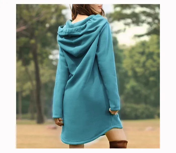 Luvik | Chic: Pitkä college dress with hood for trendy autumn