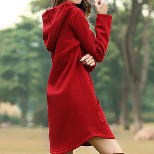 Luvik | Chic: Pitkä college dress with hood for trendy autumn