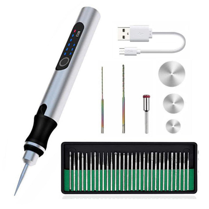 Graveringspenn - egnet for nybegynnere - brukervennlig og intuitiv - 200g. - Inkluderer USB-C hurtigladerkabel - Vekkerklokke | Luvikno