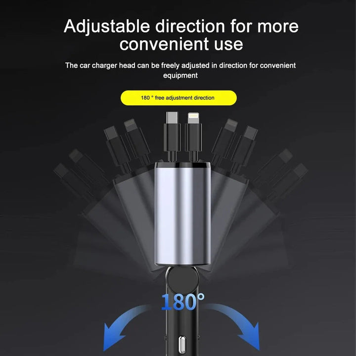 Foldbar billader med USB-C og USB-A – 120W hurtiglading | Luvikno