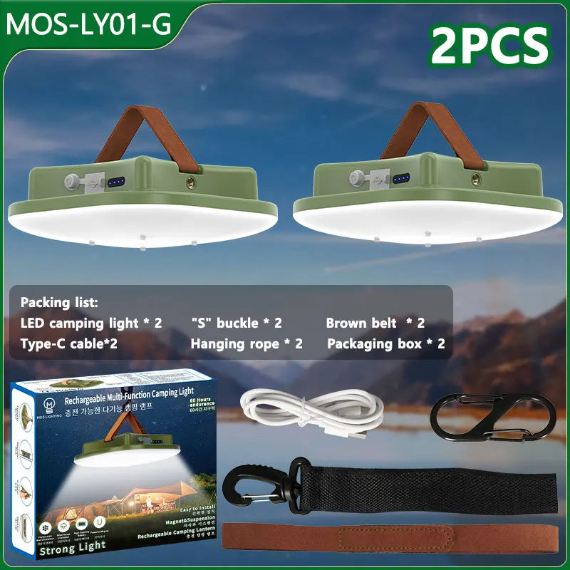 Oppladbar LED Campinglampe med Magneter Luvikno