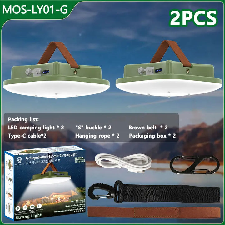 Oppladbar LED Campinglampe med Magneter Luvikno