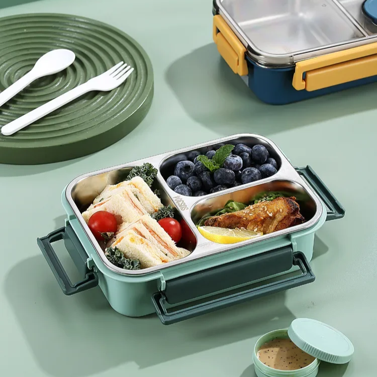 Luvikno | Isolert Rustfritt Stål Lunsjboks | Lekkasjesikker Bento Design | Holder Mat Varm 6t / Fersk 12t | 304 Stål