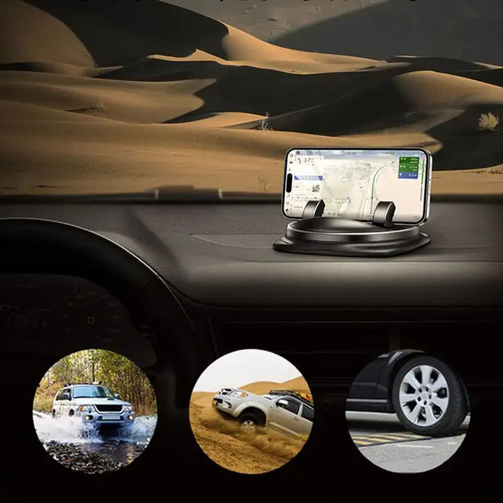 Luvikno | 360° Roterende Bil Telefonholder – Justerbar Dashboard og Luftventilholder for Mobiltelefoner 4-6.5 Tommer