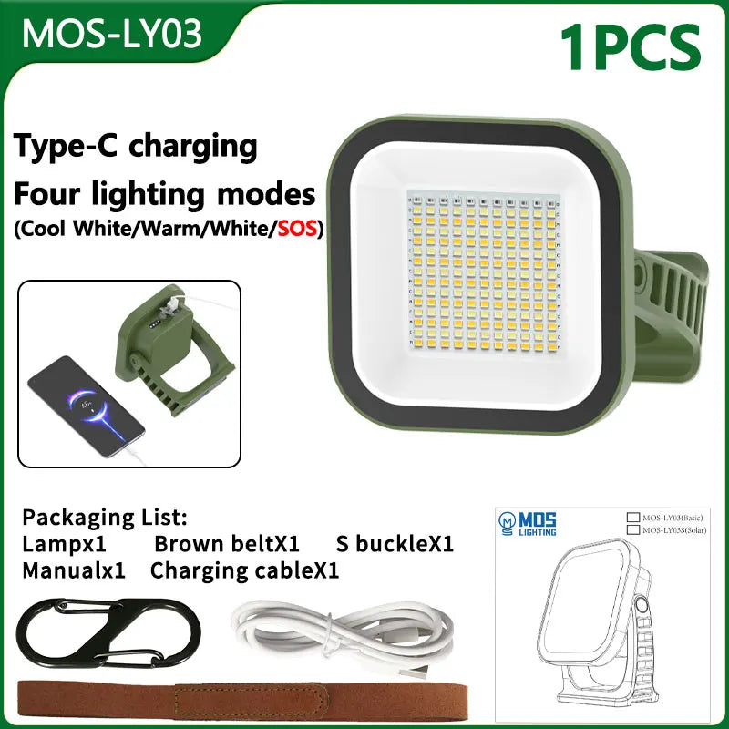 Oppladbar LED Campinglampe med Magneter Luvikno