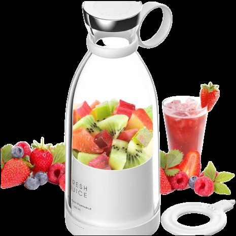 Luvikno | Kompakt Bærbar Smoothie Mixer med Fruktbeholder og Drikkelokk