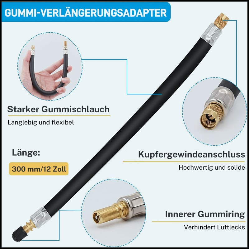 Fleksible dekkventilforlengelser | Universell passform, uanstrengt tilgang | Luvikno