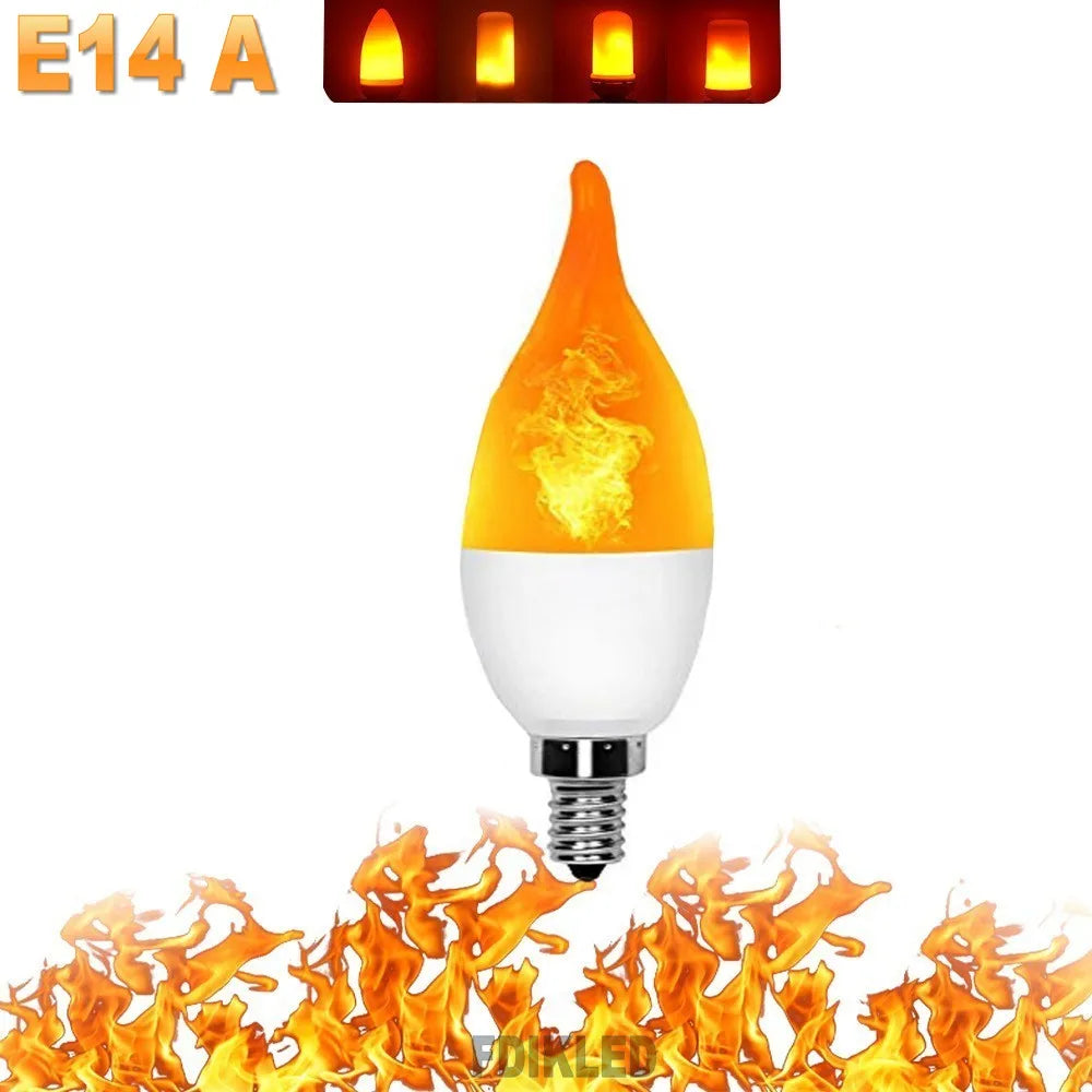 LED FLAME LIGHT PARTY LAMP - 4 MODUSER BRANN SIMULERING | Luvikno