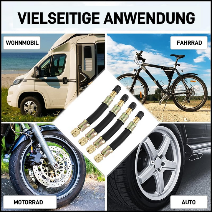 Fleksible dekkventilforlengelser | Universell passform, uanstrengt tilgang | Luvikno