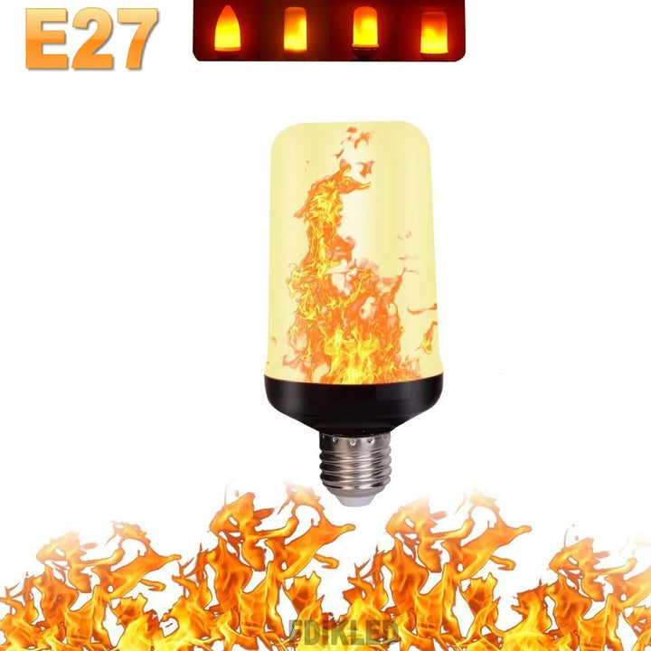 LED FLAME LIGHT PARTY LAMP - 4 MODUSER BRANN SIMULERING | Luvikno