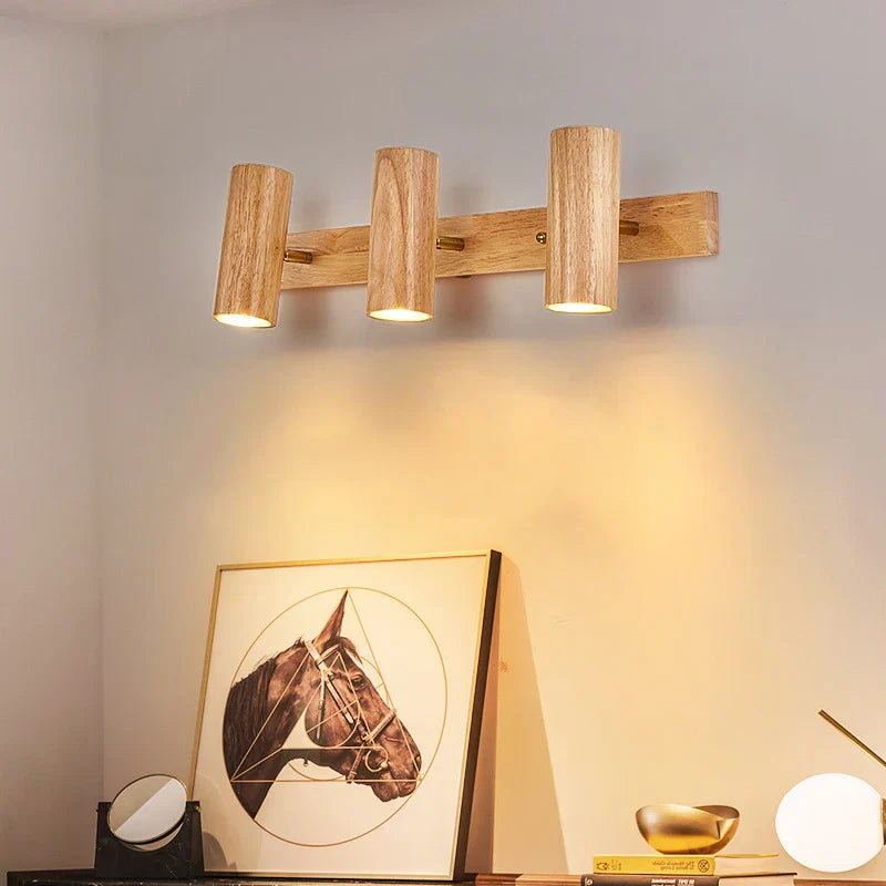 Moderne Vegglampe laget av Valnøtt - Skandinavisk LED Vegglampe for Stue & Spisestue | Luvikno