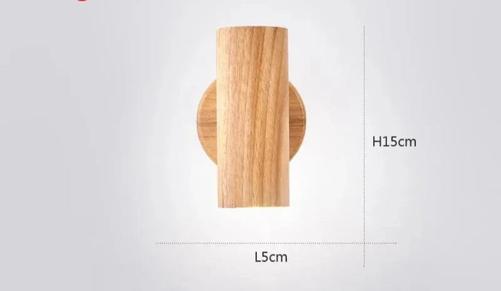 Moderne Vegglampe laget av Valnøtt - Skandinavisk LED Vegglampe for Stue & Spisestue | Luvikno
