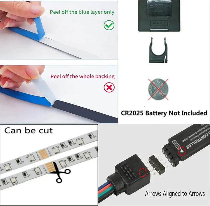 USB LED STRIPE MED FARGEMINE - RGB LYS TIL ROMDEKORASJON & TV BELYSNING | Luvikno