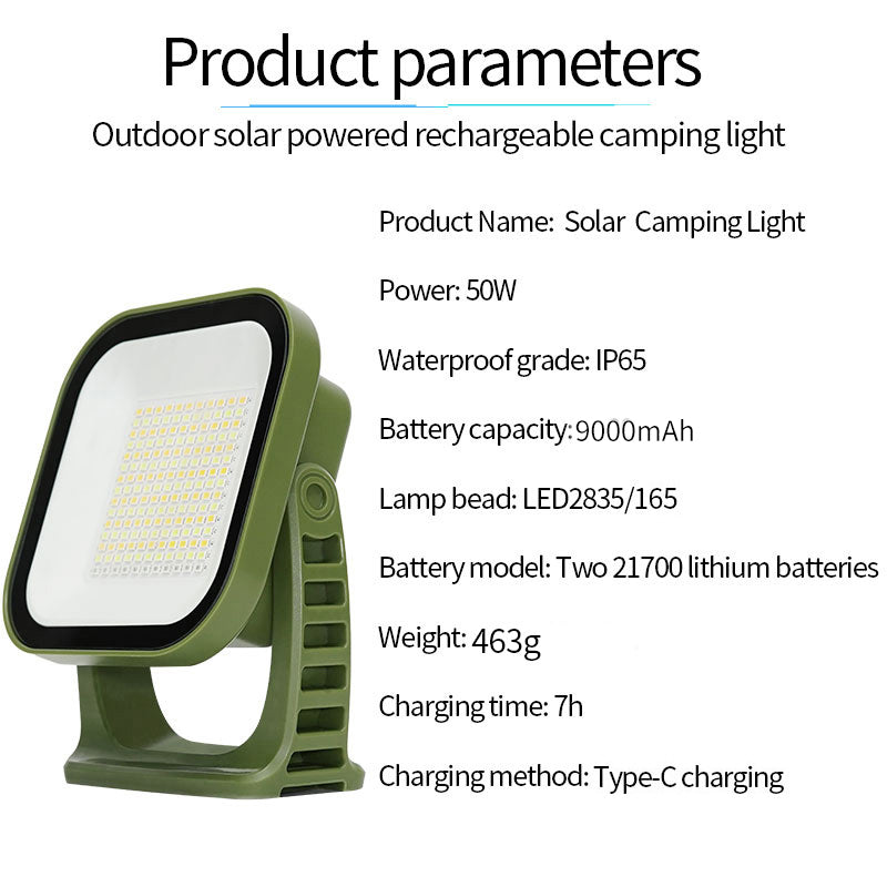 Oppladbar LED Campinglampe med Magneter Luvikno