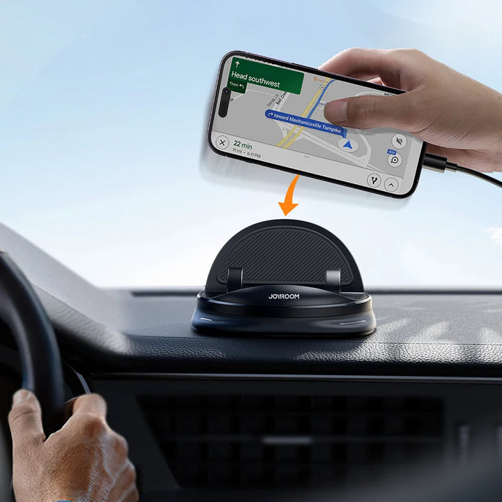 Luvikno | 360° Roterende Bil Telefonholder – Justerbar Dashboard og Luftventilholder for Mobiltelefoner 4-6.5 Tommer