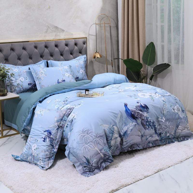 Dreamland Dyne Sett – 500 TC Egyptisk Bomull med Blomsterfugl Design | Luvikno