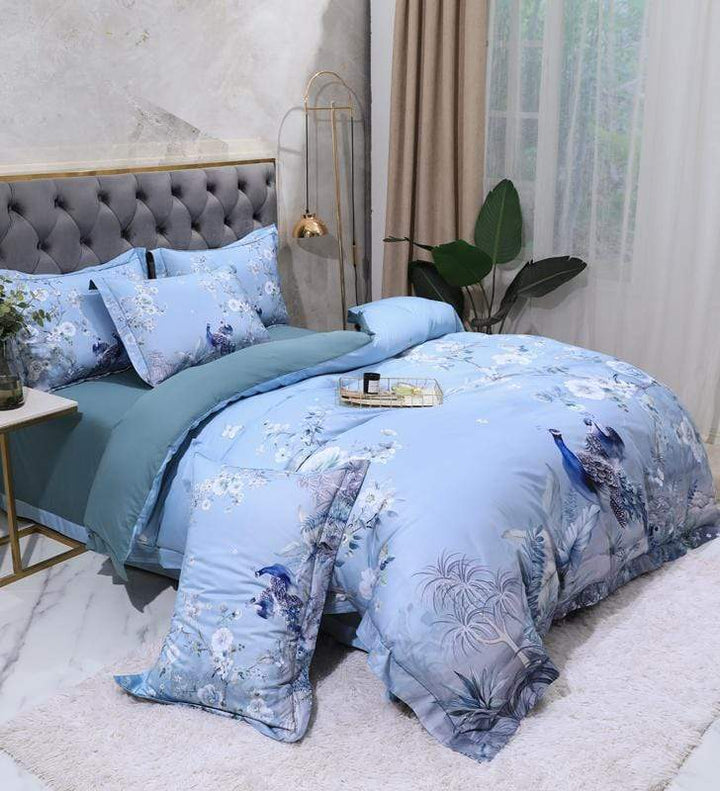 Dreamland Dyne Sett – 500 TC Egyptisk Bomull med Blomsterfugl Design | Luvikno