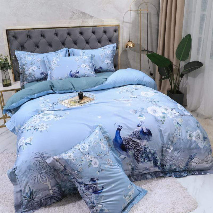 Dreamland Dyne Sett – 500 TC Egyptisk Bomull med Blomsterfugl Design | Luvikno