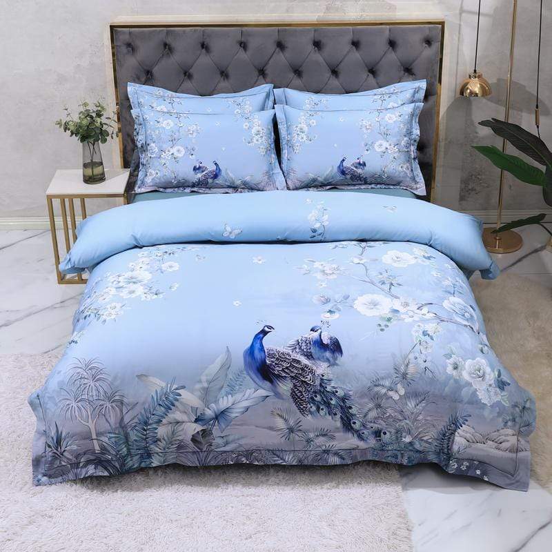 Dreamland Dyne Sett – 500 TC Egyptisk Bomull med Blomsterfugl Design | Luvikno