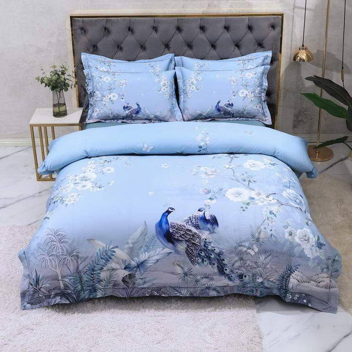 Dreamland Dyne Sett – 500 TC Egyptisk Bomull med Blomsterfugl Design | Luvikno